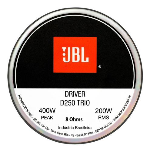 Driver De Corneta Original Jbl D250 Trio - 200w Rms - 8 Ohms