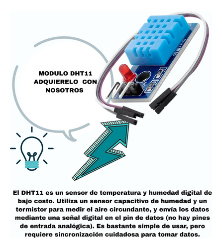 5 Piezas Placa Sensor De Temperatura Y Humedad Dht11 Arduino