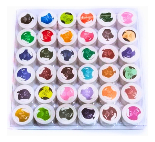 Kit de gel Oly Colour con 36 geles para decoración de uñas de gel