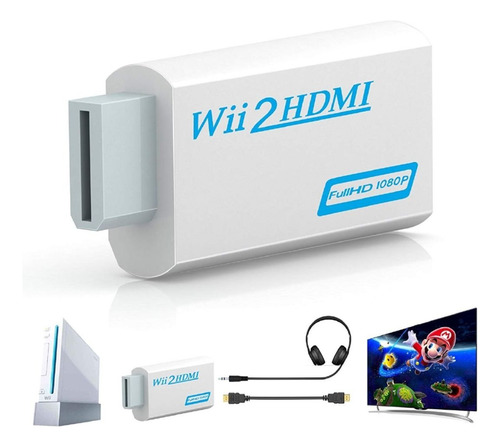Conversor Adaptador De Nintendo Wii Para Hdmi Áudio E Vídeo