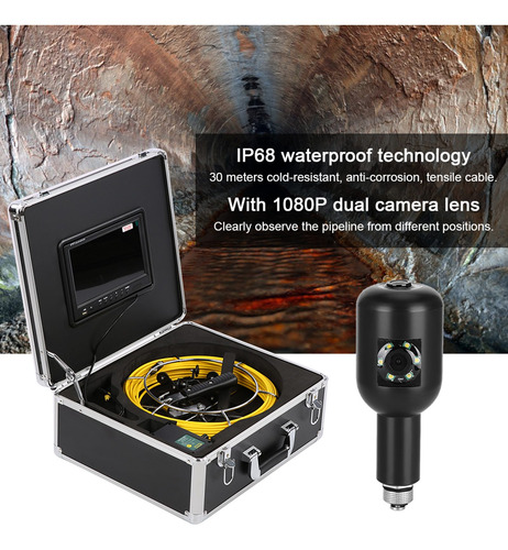 Imagen 7 de 10 de Cámara De Inspección 9in Display Dvr 1080p Dual Ip68 Imperme