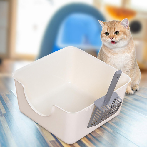 Bandeja De Arena Para Gatos Con Parte Abierta De
