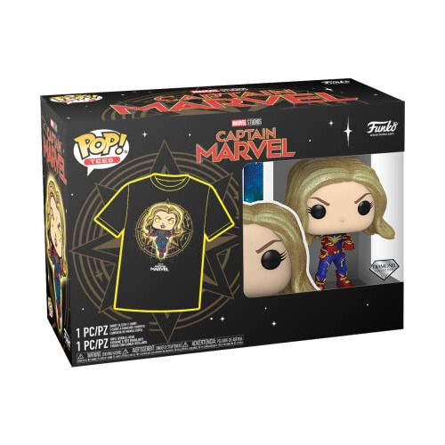 ¡funko Pop! Pop Y Camiseta: Marvel - Capitán Marvel S