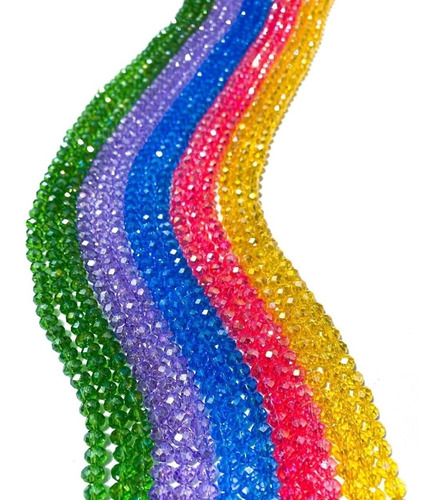 700 Contas Cristal 8mm 10 Fios Colar Terços Pulseiras Guias