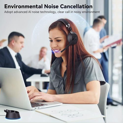 Auriculares Bluetooth Con Micrófono Y Cancelación De Ruido