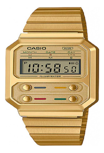 Relógio Casio Vintage A100weg-9adf Retrofuturista
