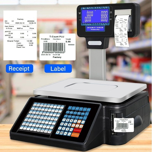 Báscula Digital Caja Registradora Con Impresora De Recibos