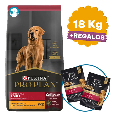 Comida Perro Adulto Purina Proplan 15 Kg + Regalo + Envío