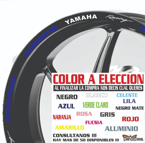 Imagen 4 de 10 de Calcos Yamaha Llantas + Regalo - 00164 Graficastuning