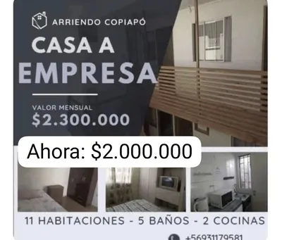 Casa en arriendo
