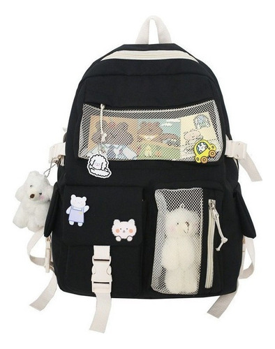 Mochila Kawaii De Nylon De Resistente Para Estudiantes