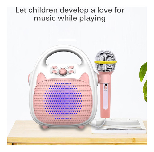 Máquina De Micrófono Para Cantar Para Niños Con Luces Parpad