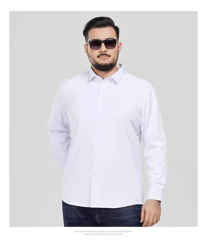 Camisa Profesional Casual De Manga Larga De Talla Grande Par