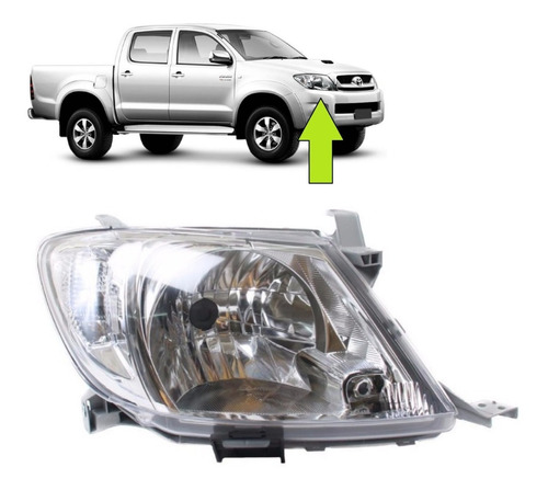 Optico Derecho Toyota Hilux 2008 Al 2011 + Soquete