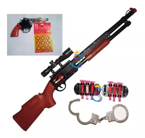 Revolver Arma De Brinquedo Arminha Espoleta Infantil +brinde