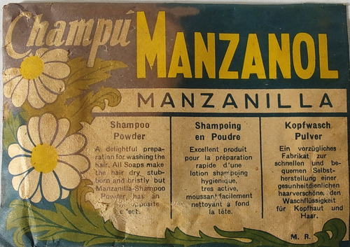 Antiguo Champu Manzanol Manzanilla Fabricación Chile (ff316