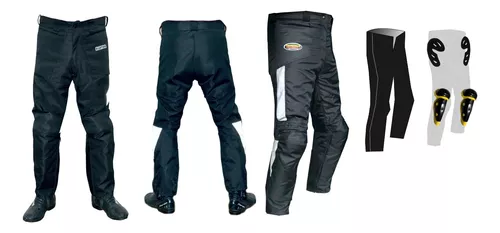  ChoCho Track Pantalones de moto impermeable para motocicleta  Cordura pantalones protectores para hombre, Negro - : Automotriz