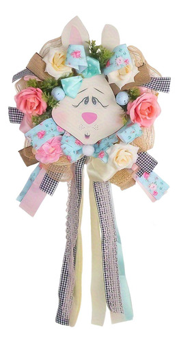 Adorno Colgante De Corona De Conejo De Pascua, Decoración