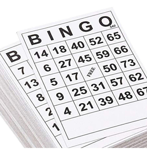 . Tarjetas Bingo 1 En Una Sola 120 Hojas Tarjetas