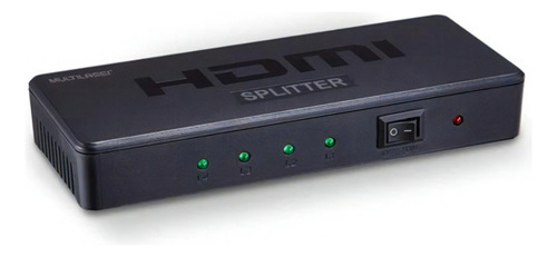 Splitter Hdmi 1x4 1 Entrada E 4 Saidas Multilaser Wi329