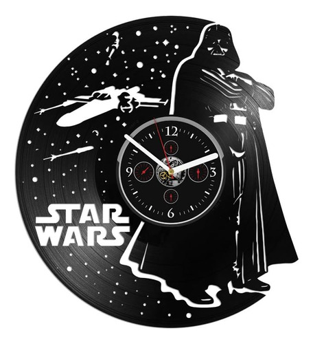 Clock Reloj De Pared De Vinilo De Darth Vader Para Hombre Re