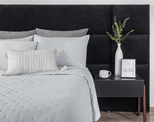Buró Para Recamara Mesita De Noche Minimalista Moderno Acabado Nogal Color Negro