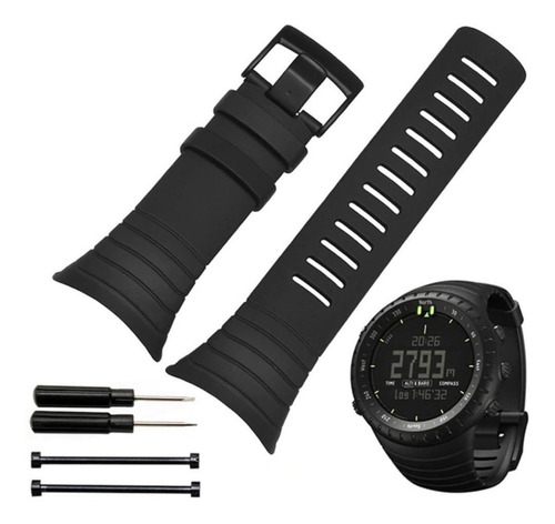 Pulseira Borracha Preto Suunto Core + Chave E Parafusos