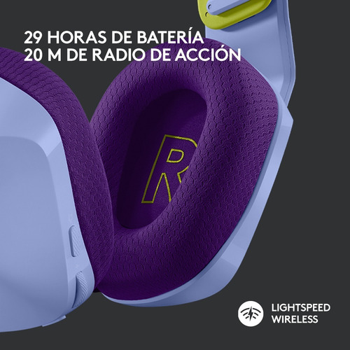 Imagen 5 de 11 de Audífonos gamer inalámbricos Logitech G Series G733 lila con luz rgb LED