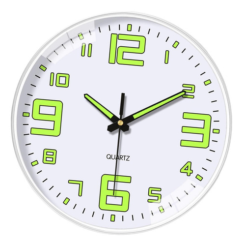 Reloj De Pared Con Adorno Simple Y Único, Números Blancos