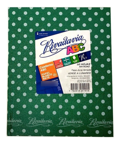 Cuaderno Rivadavia Abc Rayado Td Lunares 19x23 50h 5101