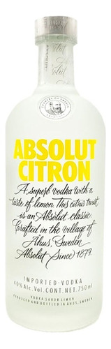 Vodka Absolut Citron 750 Ml Sabor Citricos