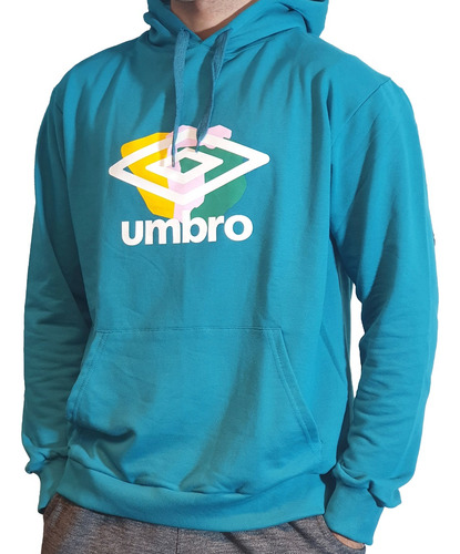 Buzo Canguro Umbro Lifestyle Hombre H Tempera Petroleo Ras