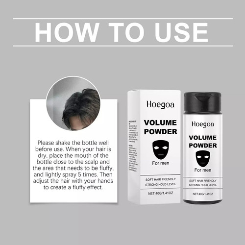 Polvo Para Peinar El Cabello Blackmask Products, Polvo Volum