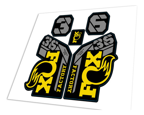 Fox 36 Stickers / 2023 / Calcas / Decals 
