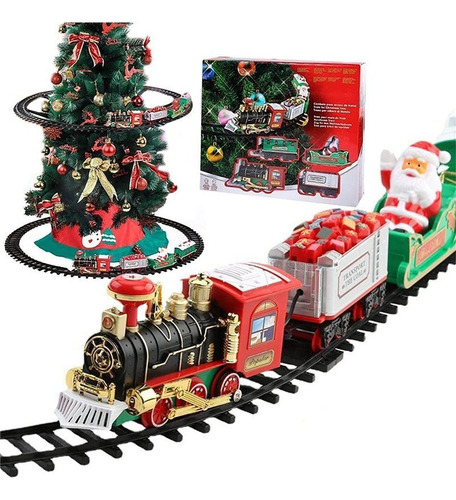 Juguetes Eléctricos De Tren Navideño Con Sonido Y Luz Cc