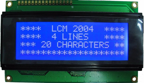 Display Pantalla Lcd 20x4 Fondo Azul