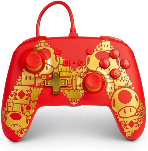 Switch Control Golden Mario Power A - Alambrico