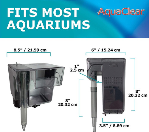 Hagen® Aqua Clear Filtro Cascada Acuarios Peceras 265 Litros