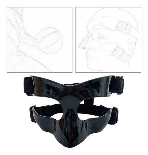 Máscara De Baloncesto Durable Face Nose Guard Para Fútbol