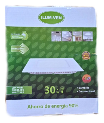 Lámpara Led Cuadrada Empotrar 30w Ilum-ven 