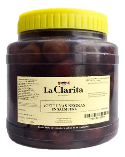 Aceitunas Negras Nº 0 - La Clarita - X1k - Kosher