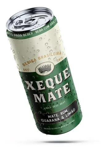 Kit 6 Latas Bebida Xeque Mate Draft Rum 355ml Saboroso Limão