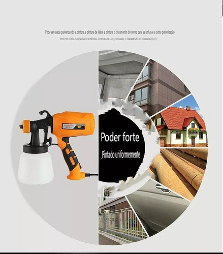 Pistola Pintura Elétrica Compressor Portatil Alta Pressão