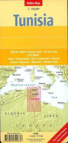 Túnez, Mapa De Carreteras. Escala 1:750.000. Nelles. (nelles