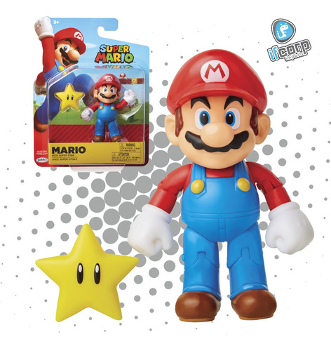 Figura Mario Bros Super Estrella Star Jakks Nintendo 