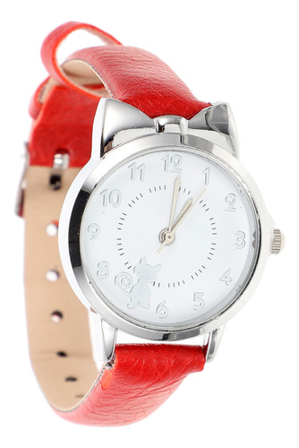 Relojes Para Mujer Con Figura De Gatito, Reloj De Cuarzo Fin