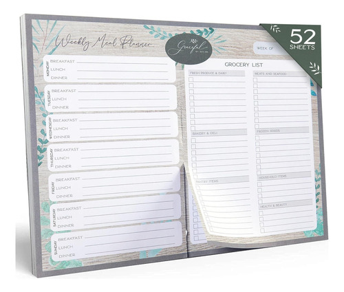 Weekly Meal Planner And Grocery List   Pad For Fridge O...