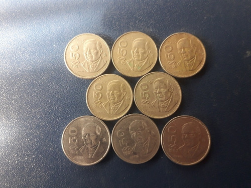 Monedas 50 Pesos Benito Juárez 1984 A 1992