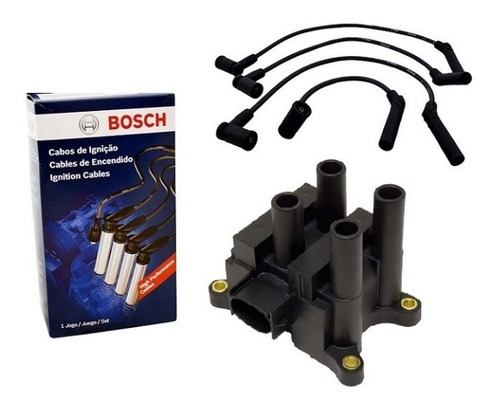 Cables De Bujias + Bobina Ford Ecosport 1.6 Zetec Rocam Cuot