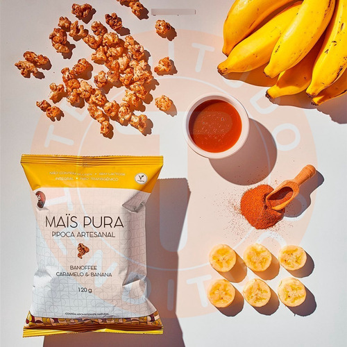 Imagem 4 de 7 de Pipoca Artesanal Mais Pura Sabor Banoffee Caramelo E Banana